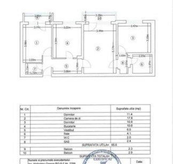 Apartament cu 3 camere semidecomandat în Berceni