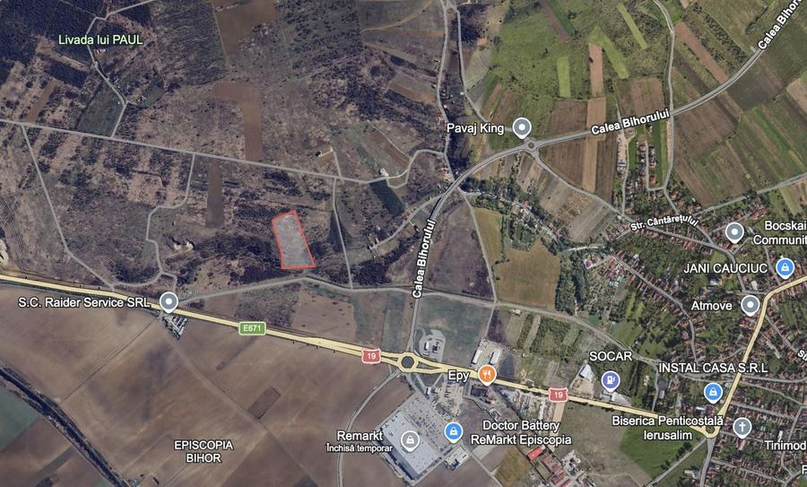 Teren agricol extravilan de 10233 mp, în Exterior Nord