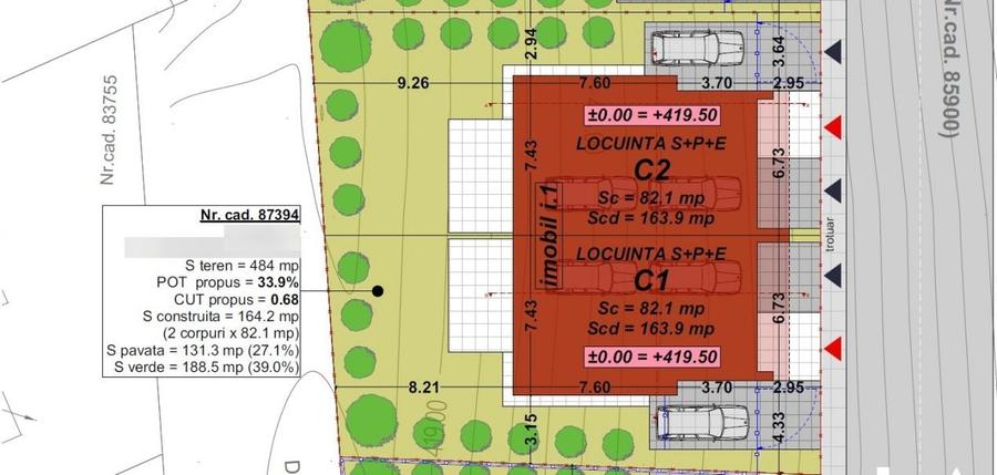 Comision 0% Teren autorizat pentru duplex in Floresti | Str. Fagului - 15
