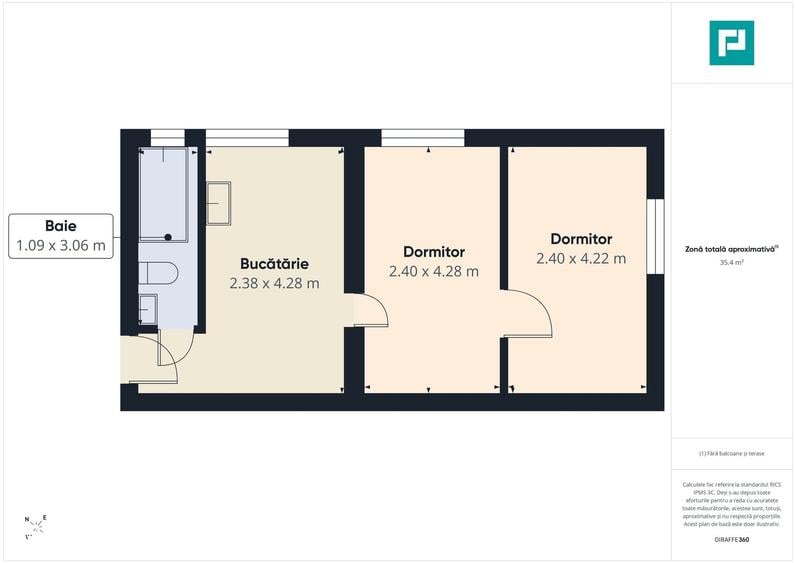 44.900 EUR, 2 camere, parter Ferentari - 4