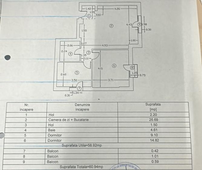 Apartament cu 3 camere decomandat, mobilat în Ștefăneștii de Jos