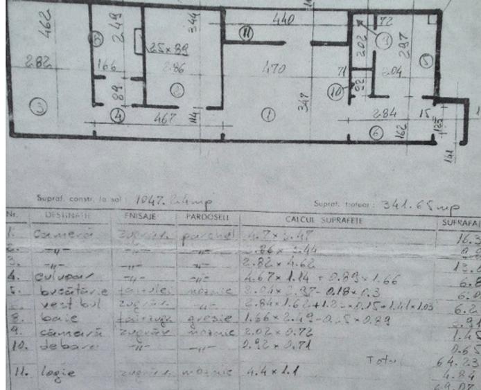 Apartament cu 3 camere semidecomandat în Gorjului