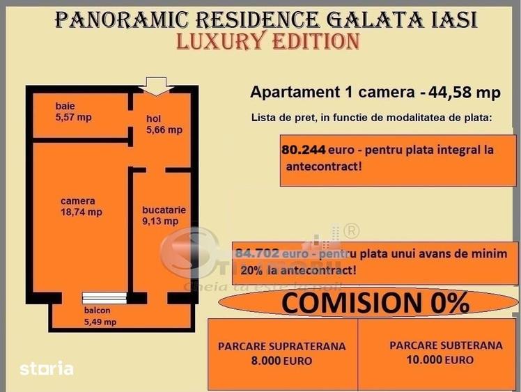 Garsonieră decomandată în Galata
