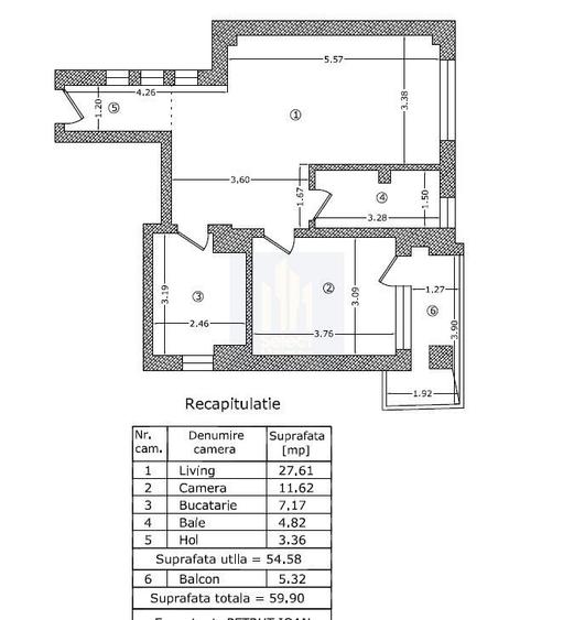 Apartament cu 2 camere decomandat în 1 Mai