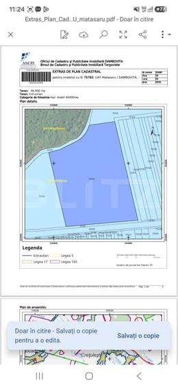 Teren Construcții extravilan de 46400 mp, în Mătăsaru