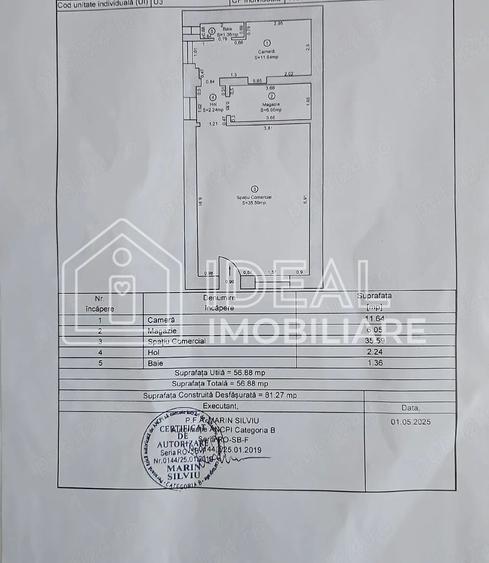 Spațiu comercial, de 58 mp, în Ultracentral