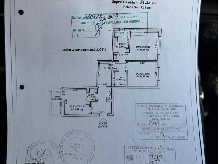Apartament cu 2 camere decomandat, mobilat în Poarta 6