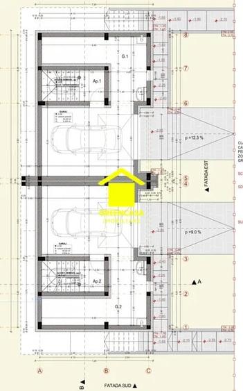 Duplex cu 4 camere cu Canalizare în Florești