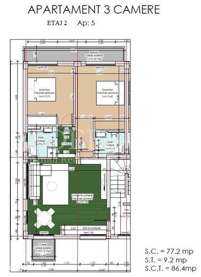 Apartament cu 3 camere în Ovidiu