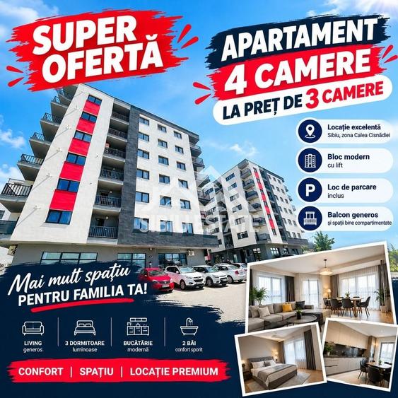 Apartament cu 4 camere în Șelimbăr