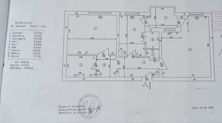 Apartament 2 camere 60mp etaj 1 - Cuza (spate Legabris) - 1