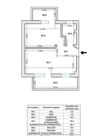 Apartament cu 2 camere semidecomandat în Titan