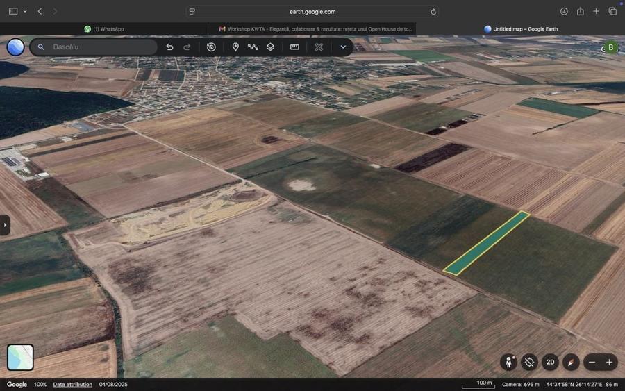 Teren agricol intravilan de 10000 mp, în Dascălu