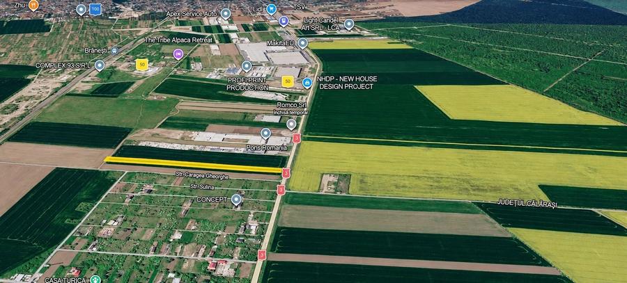 Teren Construcții intravilan de 10000 mp, în Brănești