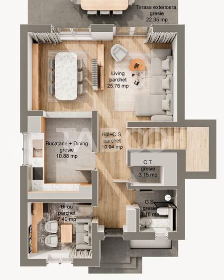 Duplex cu 5 camere cu Canalizare în Șura Mare