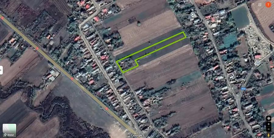 Teren de 1200 mp, în Fusea