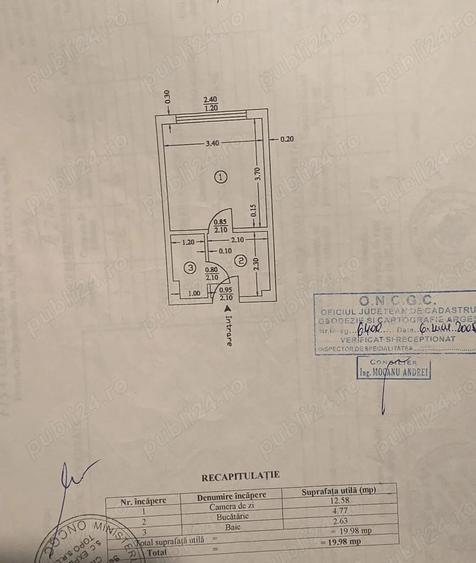 Garsonieră nedecomandată în Central