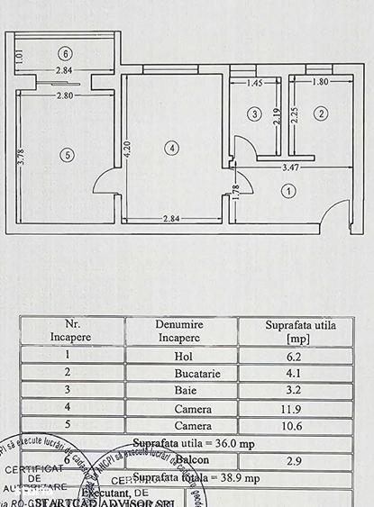 Apartament cu 2 camere semidecomandat în Tomis III