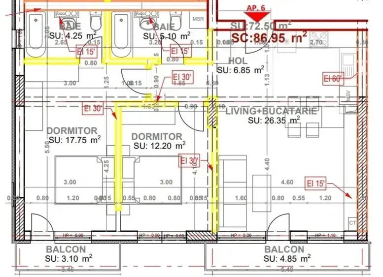 Apartament cu 3 camere semidecomandat în Theodor Pallady