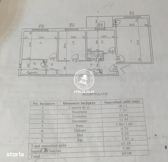 Apartament cu 3 camere decomandat în Nicolina