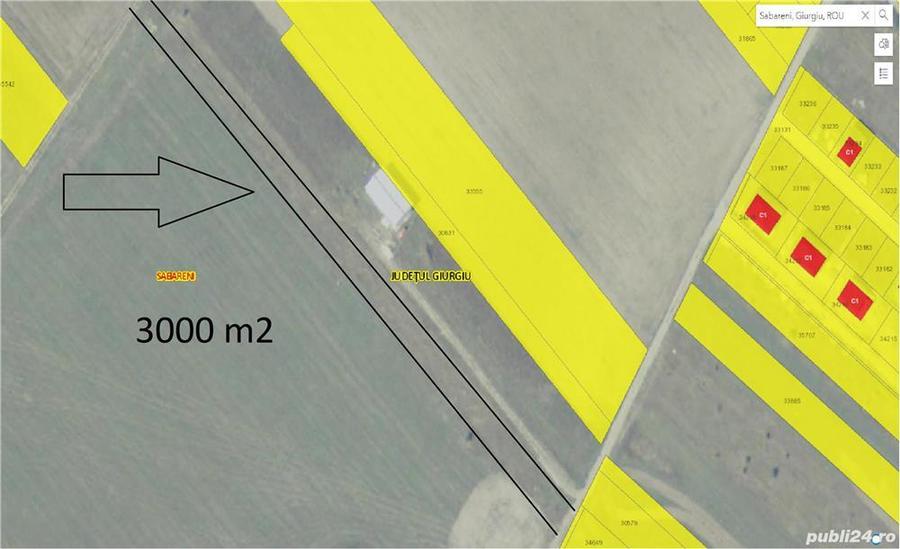 Teren de 3000 mp, în Săbăreni