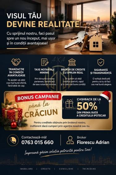 Apartament cu 3 camere semidecomandat în Uverturii