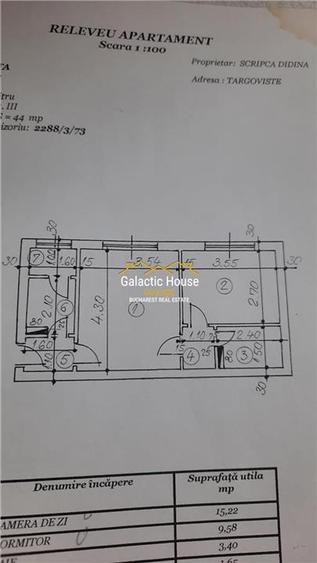 Apartament cu 2 camere semidecomandat în Micro 6