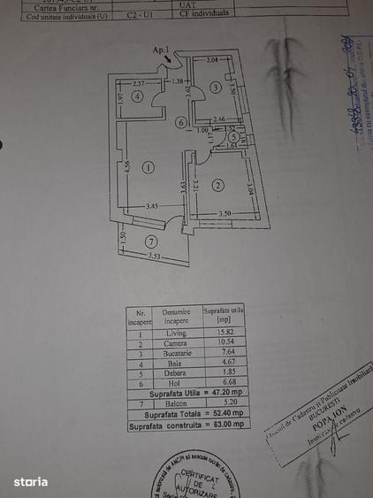 Apartament cu 2 camere în Bucureștii Noi