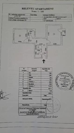Apartament cu 2 camere decomandat în Valea Oltului