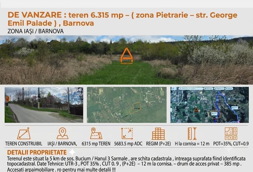 Teren intravilan - 6315 mp – Pietraria , Barnova - 5