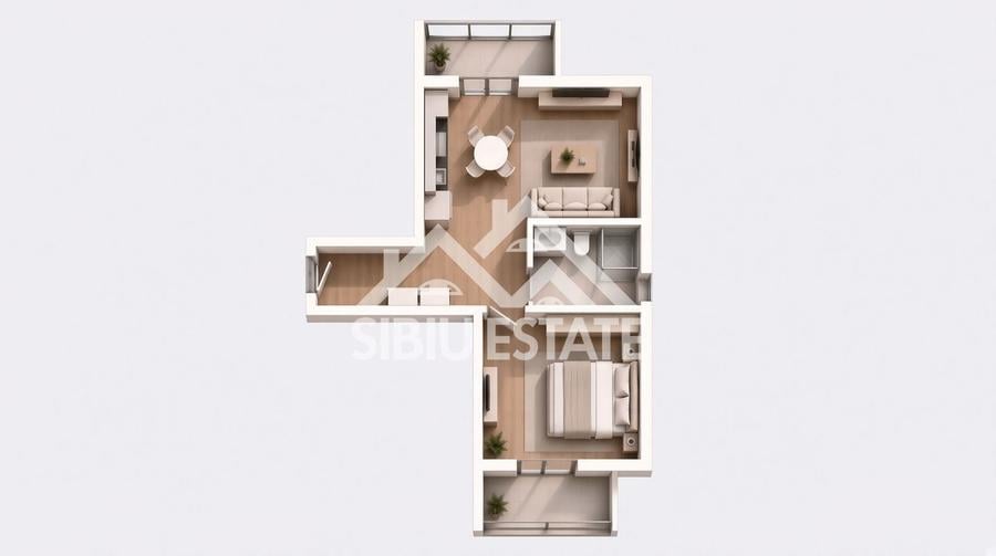 Apartament cu 2 camere semidecomandat în Arhitecților - Calea Cisnădiei