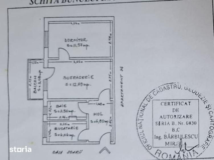 Apartament cu 2 camere în Km 4