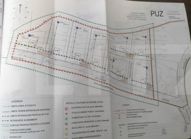 Teren Construcții intravilan de 850 mp, în Arcuș