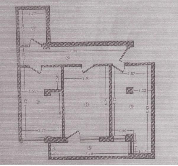 Apartament cu 2 camere decomandat în Titan