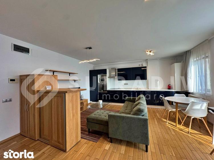 Apartament cu 2 camere semidecomandat, mobilat în Între Lacuri