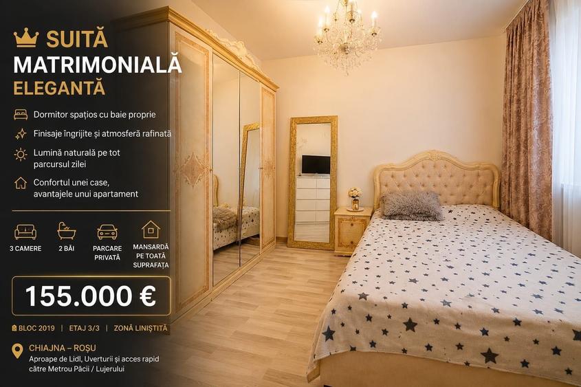 Apartament cu 3 camere decomandat în Central