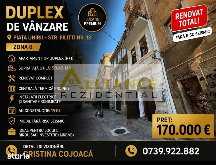Apartament cu 2 camere în Centrul Istoric