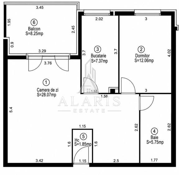 Apartament cu 2 camere, decomandat, zona Lipovei - 5