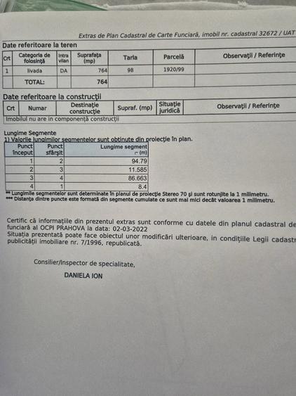 Teren de 1500 mp, în Central