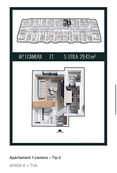 Garsoniera Sergent Ilie Petre - Militari Residence - Chiajna - 4