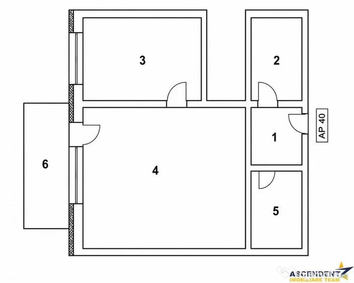 Apartament cu 2 camere decomandat în Central