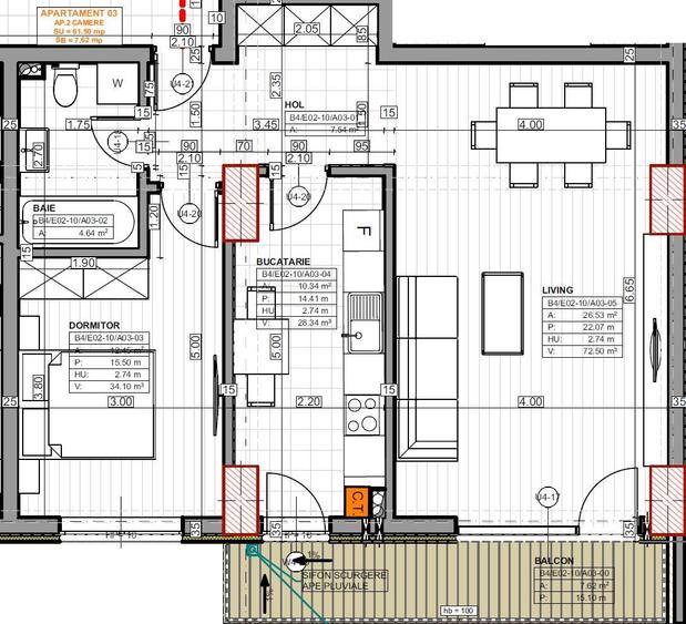 Apartament cu 2 camere decomandat în Energia