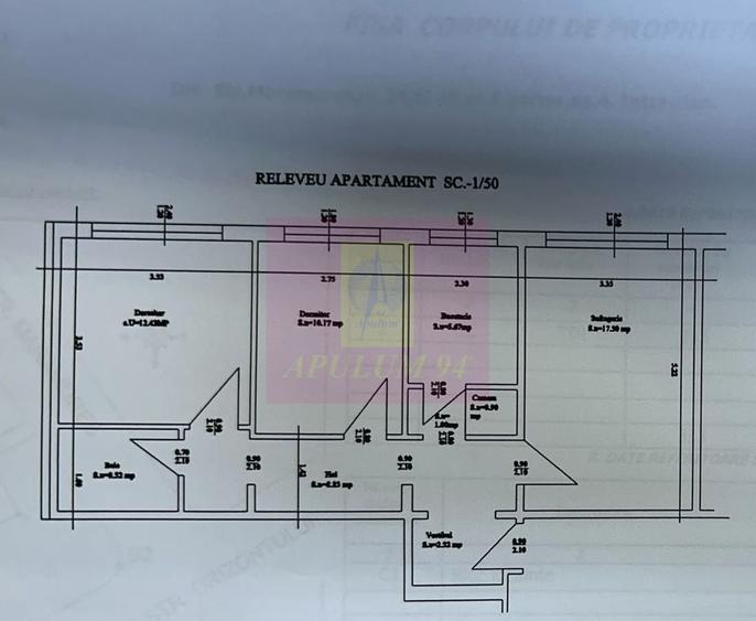 Apartament cu 3 camere decomandat în Autogară