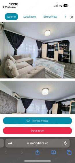 Apartament cu 2 camere decomandat în Cumpăna