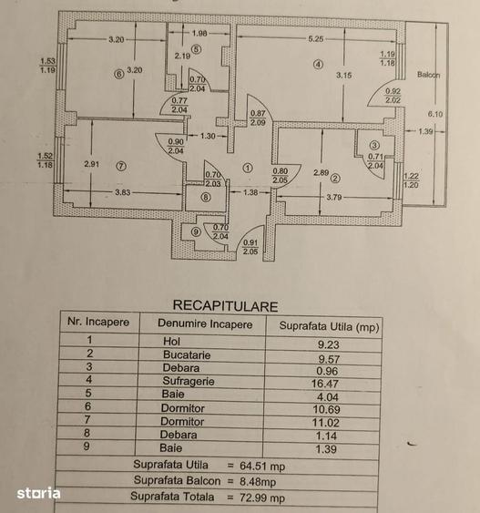 Apartament cu 3 camere decomandat în Trivale