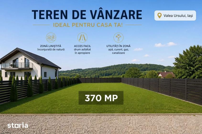 Teren de 370 mp, în Podu Roș