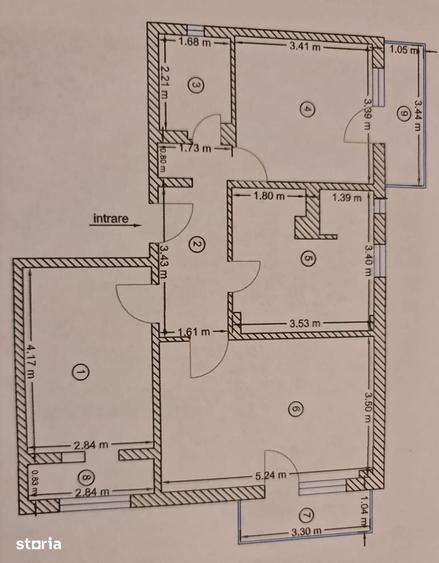Apartament cu 3 camere în Central