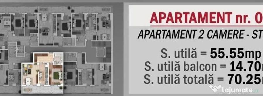 Apartament cu 2 camere decomandat în Nicolae Grigorescu