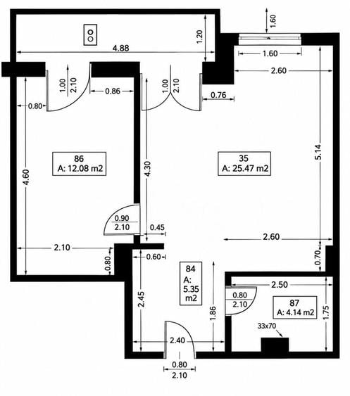 Apartament cu 2 camere în Gorjului