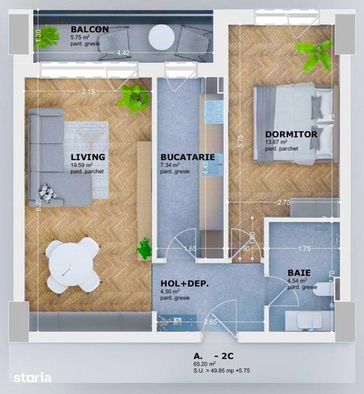 Apartament cu 2 camere decomandat în Tătărași